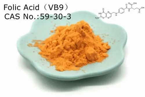 Ácido fólico y vitamina B9 en polvo al 95 %. Precio en stock. CAS 59.